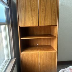 MCM Wood Cabinet Bookshelf Storage