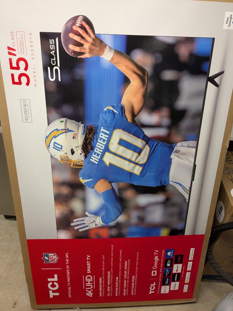 55" TCL 4k Smart TV - Never Used