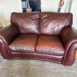 Part real, part feaux Italian leather couch