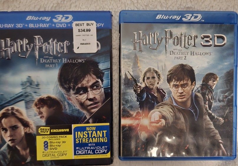 Harry Potter And The Deathly Hallows 1&2 3D Bluray