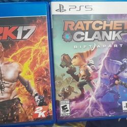 PS5 Game... Ratchet Clank  & Ps4 WWE 2K17