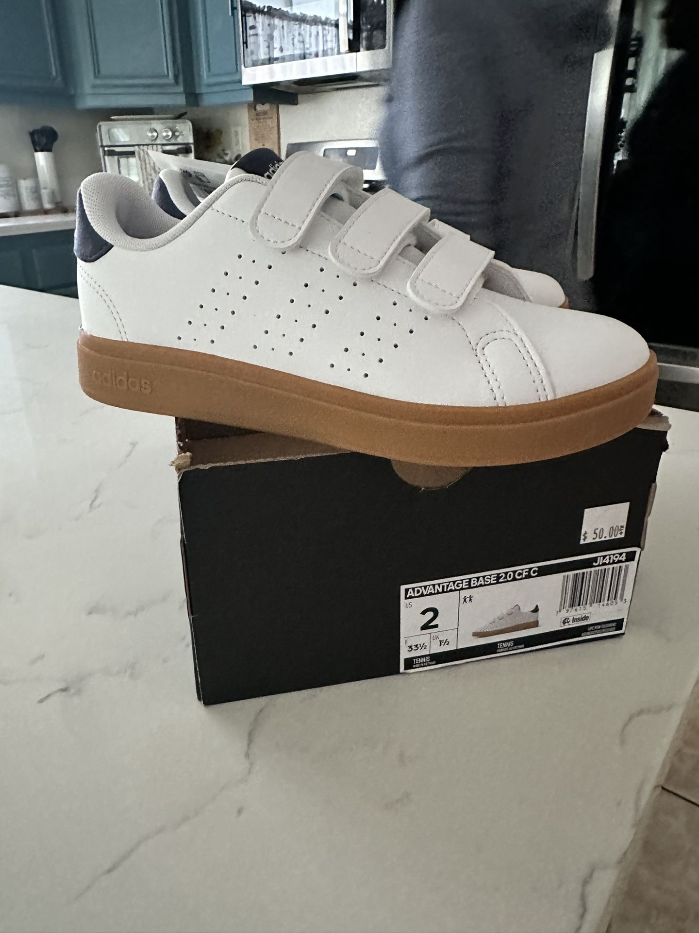 Boys Leather Adidas Shoes Size 2