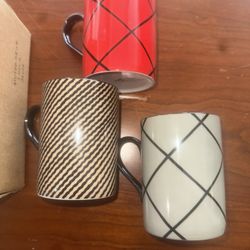 Fitz And Floyd Mugs Lot Of Three