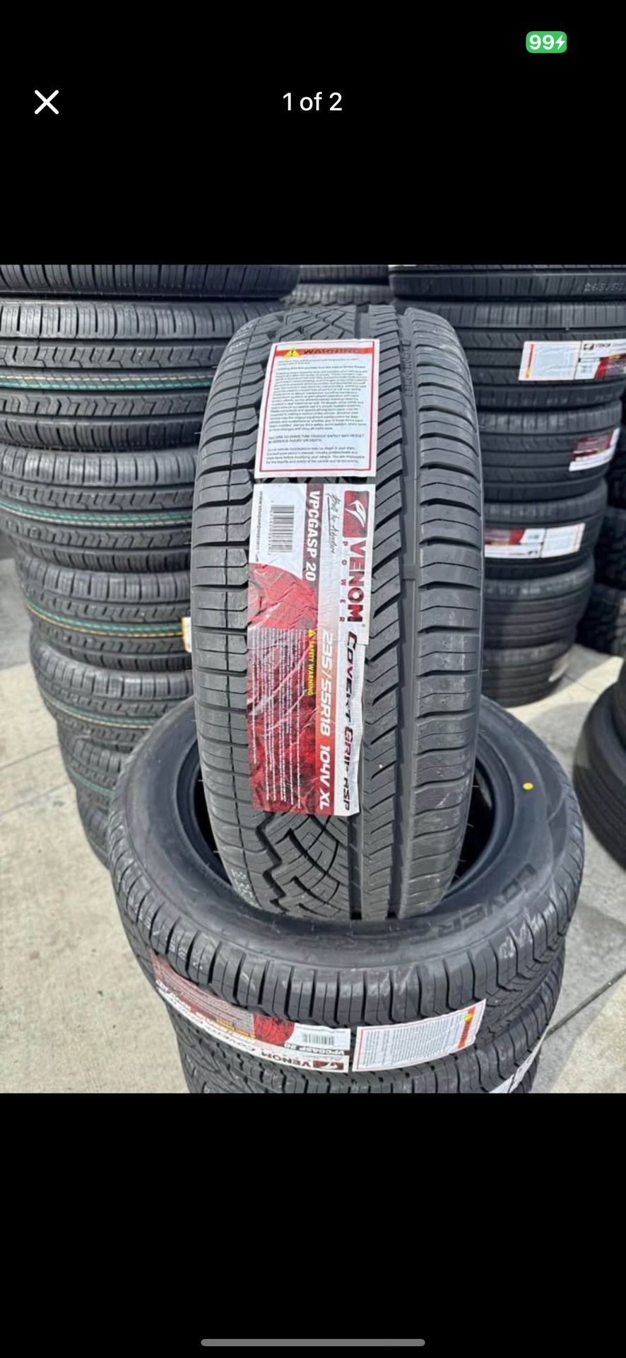 235/55/18 Venom Covert Grip ASP 104V Tires