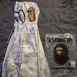 White Camo Bape Hoodie