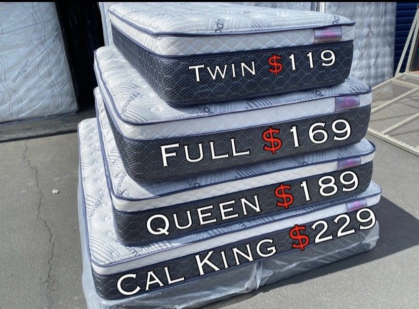 Queen Bamboo Plush Comfort Europillow Top 12inch Matres!!