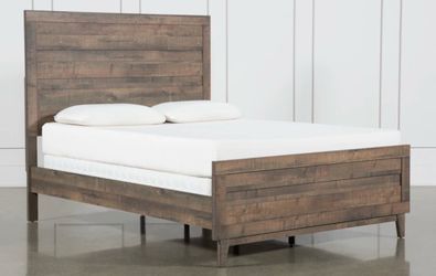 Living Spaces Wooden Full Panel Bed