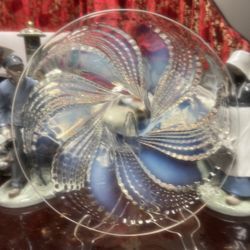 Vintage Rene Lalique, Fleurons Art Glass Plate, France