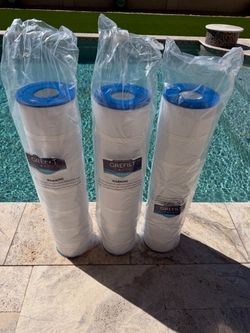 3 new pool filter cartridges, 32 in x 7 in, Pentair Clean & Clear Plus 520