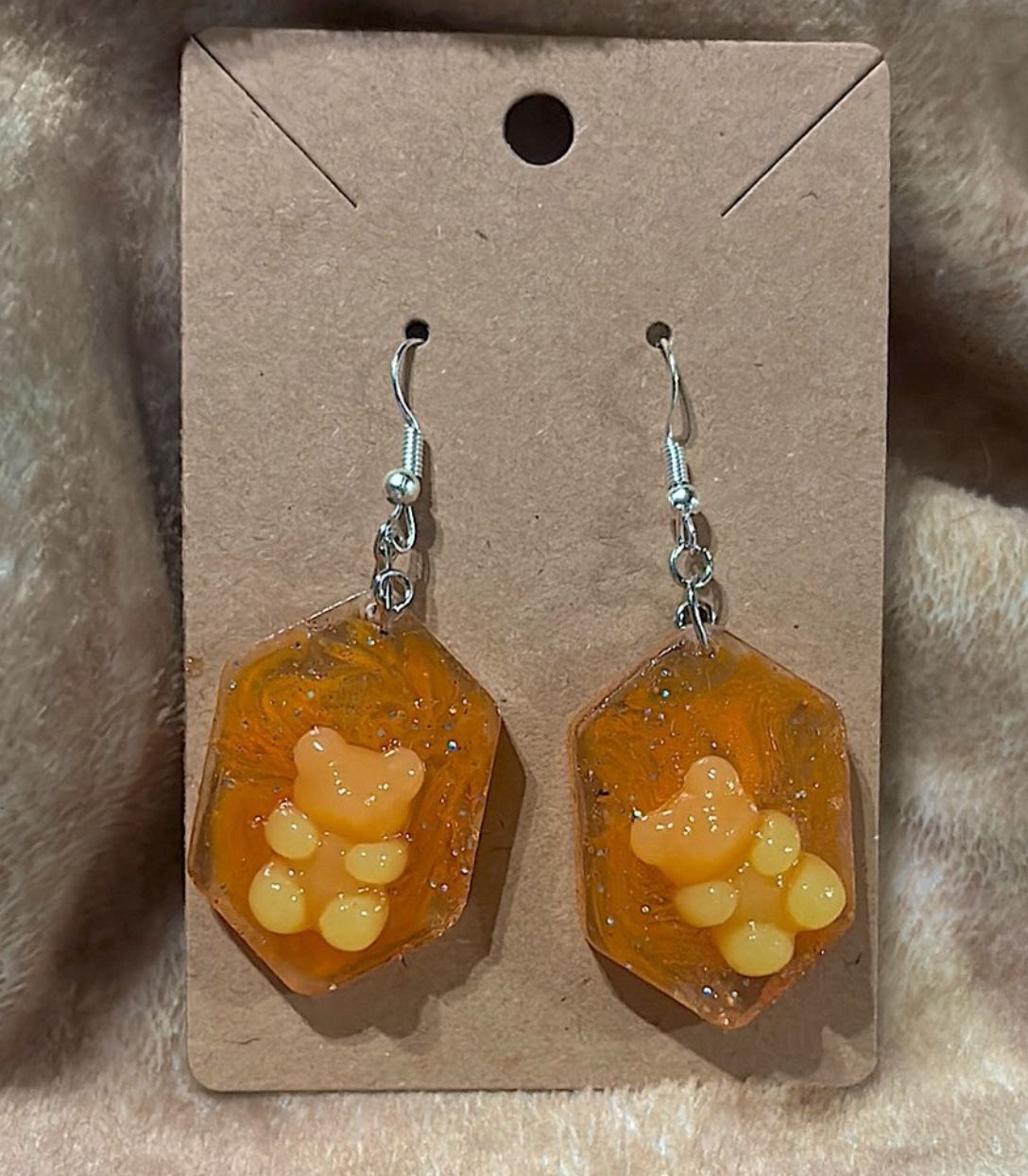 Orange Gummy Bear Earrings