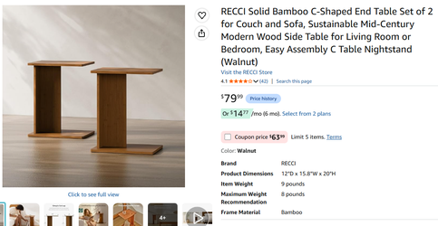 End table set of 2