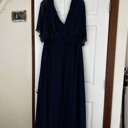 Navy Blue Bridesmaid Dress 