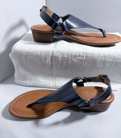 Tommy Hilfiger Navy Blue Kamea / Kofie Slingback Thong Sandals Size 6M