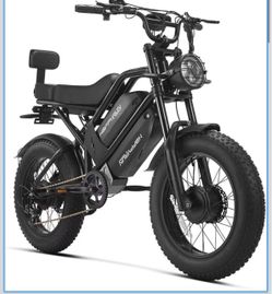 HAPPYRUN G70 Pro Adult Electric Bike: 5000W Dual Motor Peak | 36MPH High-Speed Off-Road | 20" Fat Tire 38Ah Long-Range Removable Battery | 85+ Miles A