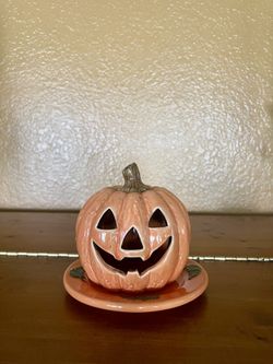 Halloween Pumpkin Votive Candle Holder..