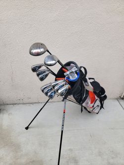 Callaway Big Bertha X-18 Pro Series Golf Club Set Right Handed Regular Flex W/Sun Mountain Three 5 Stand Bag