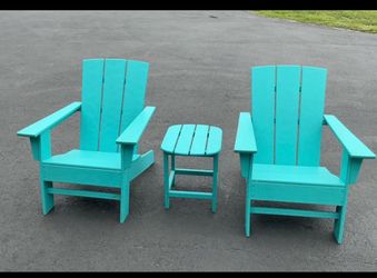 POLYWOOD 3-Piece Patio Conversation Set Outdoor Furniture Set Weather Resistant