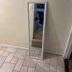 White Stand Up Mirror