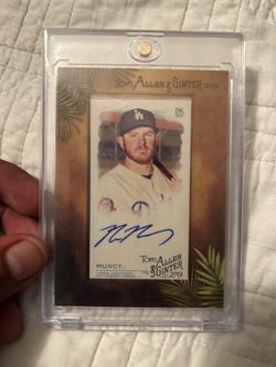 Max Muncy Framed Mini On Card Autograph 2019 Topps Allen Ginter Dodgers