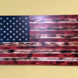 Rustic Wood American Flag