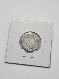 1940 Mexico 5 Centavos Coin 