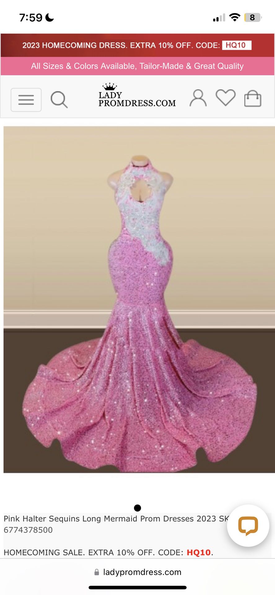 Zip Up Light Pink Prom Dress