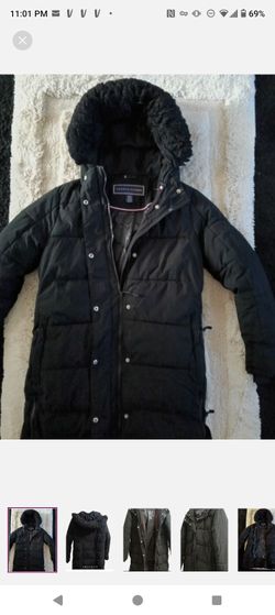 Tommy Hilfiger Woman's Black Puffer Coat