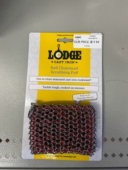 Lodge Cast Iron Red Chainmail Scrubbing Pad