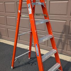 Werner 6 Ft Fiberglass Ladder, Extra Duty Professional