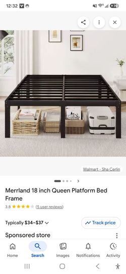 Queen metal bedframe
