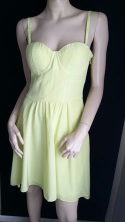 Bebe Yellow Dress Silk