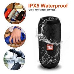 T&G117 Waterproof Portable Bluetooth Speaker (Black)