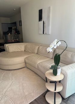 Chateau d’Ax Genuine Italian Leather Sectional Sofa – Made in Italy