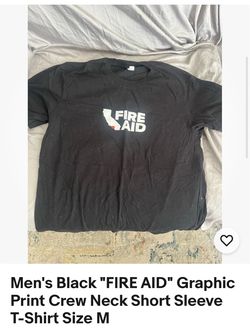 Fire Aid Graphic T-Shirt Black Medium