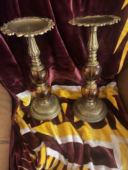 Antique Brass Candle Sconces