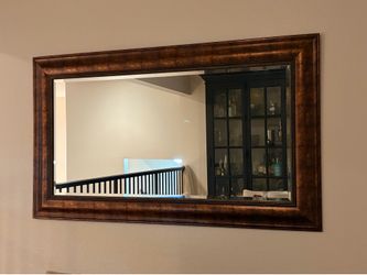 Large Framed + Beveled Mirror