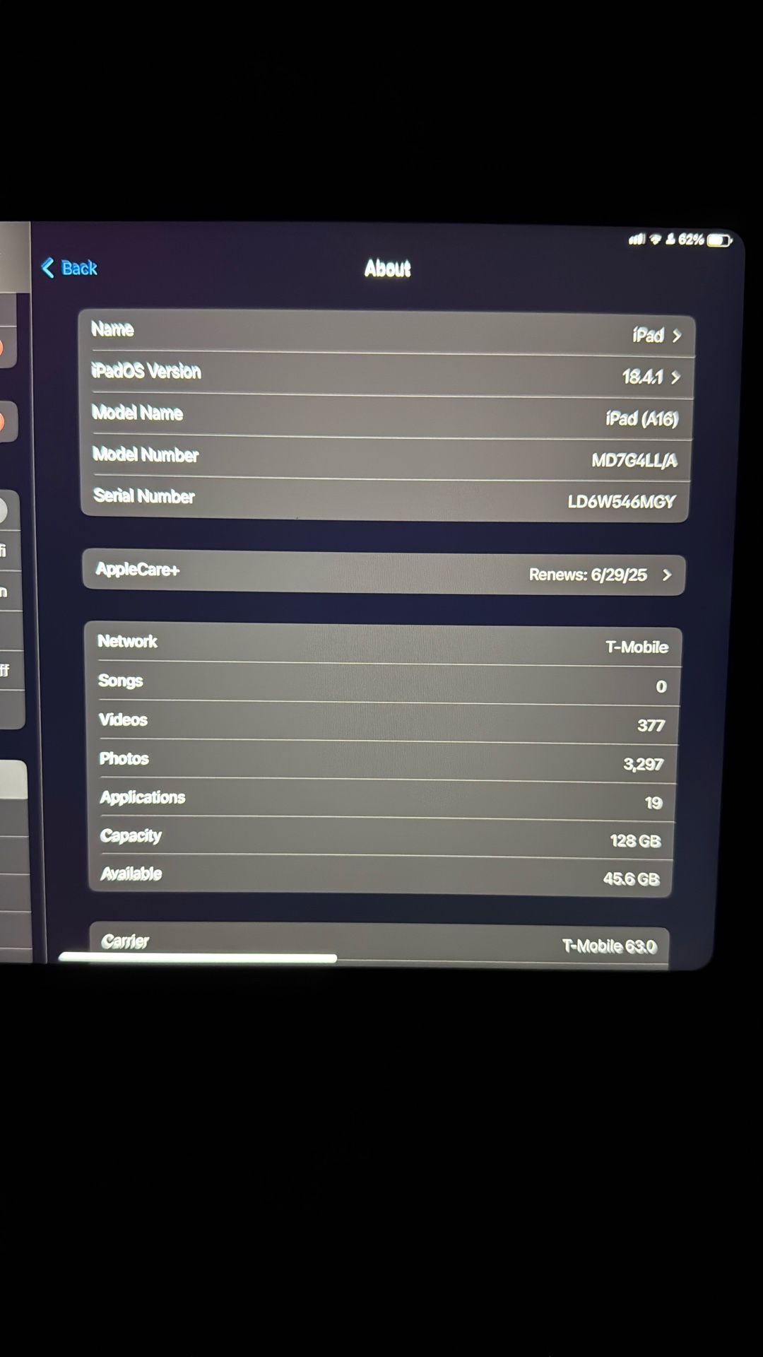 iPad A16 With WiFi & Cellular