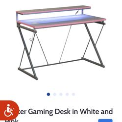 Pink Gaming Desk 