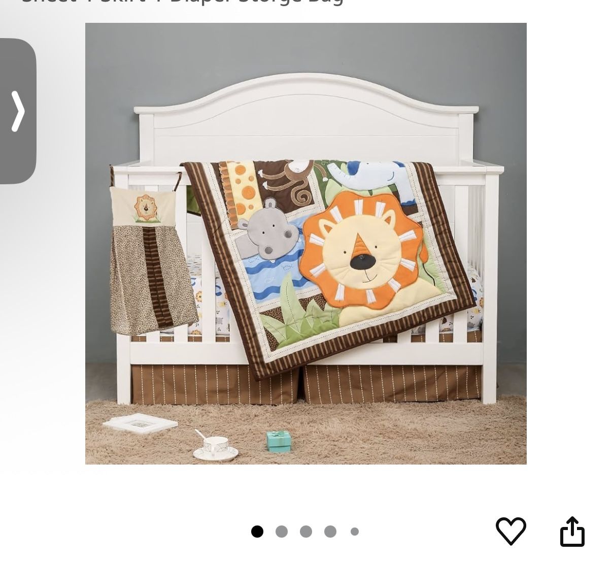 Wowelife Crib Safari 4 piece set