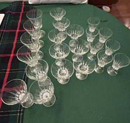 Italian Crystal Sorrento Stemware Fidenza Verraria 21 Pieces
