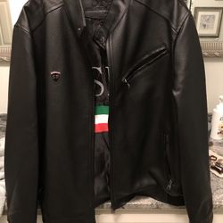 Superlative fashion Mens Leather Jacket Size L