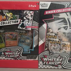 Pokemon white flare poster+binder collection