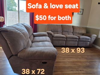 Sofa & love seat $50 for both