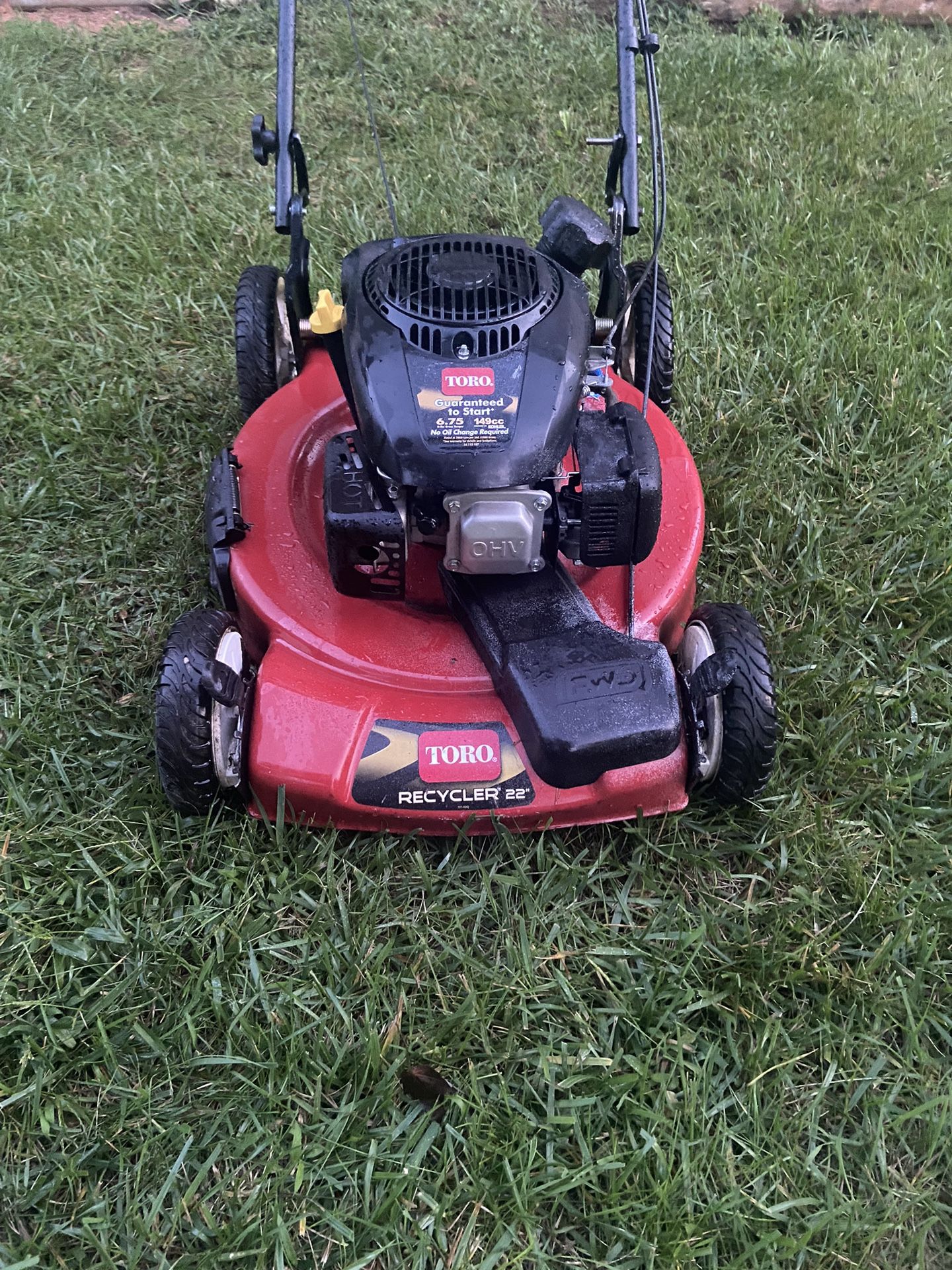Toro Recycler 22 Self Propelled Push Mower
