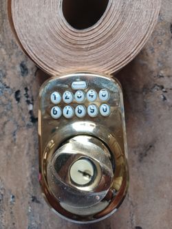 Schlage Keypad Deadbolt Lock Brass