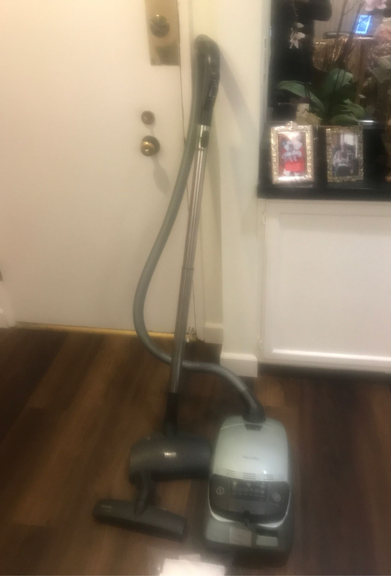 Miele S558 reconditioned silver moon mint green vacuum