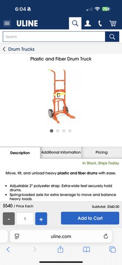 ULine Drum Dolly