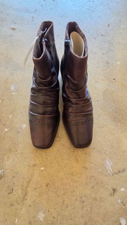 Rieker Brown Leather Ankle Boots Size 6.5