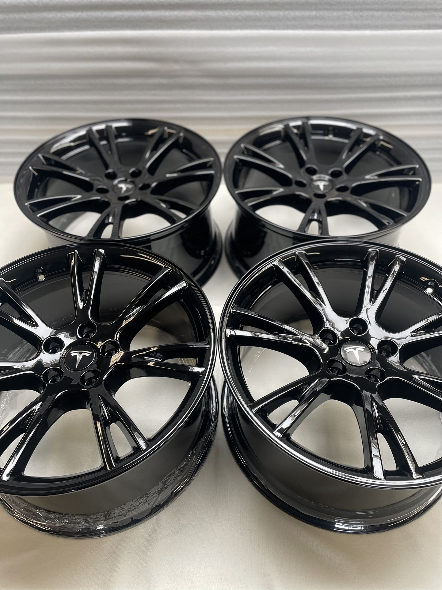 19” Oem Tesla Model Y Factory Wheels 19 Inch Gloss Black Rims Tesla Y