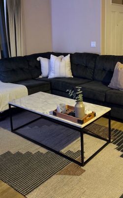Faux marble coffee table